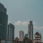 A skyline of modern buildings representing business and company structure type in Thailand.