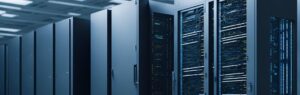 Server racks inside a modern data center in Thailand with secure IT infrastructure
