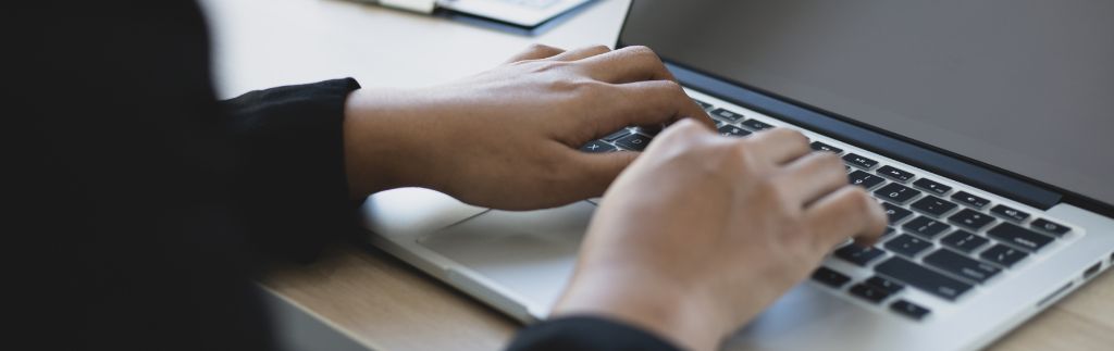 Personne remplissant une demande de visa en Thaïlande sur un ordinateur portable