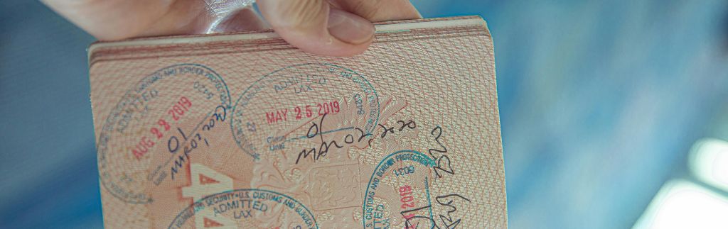 Passport with immigration stamps relevant to visa Thailand 2025 process