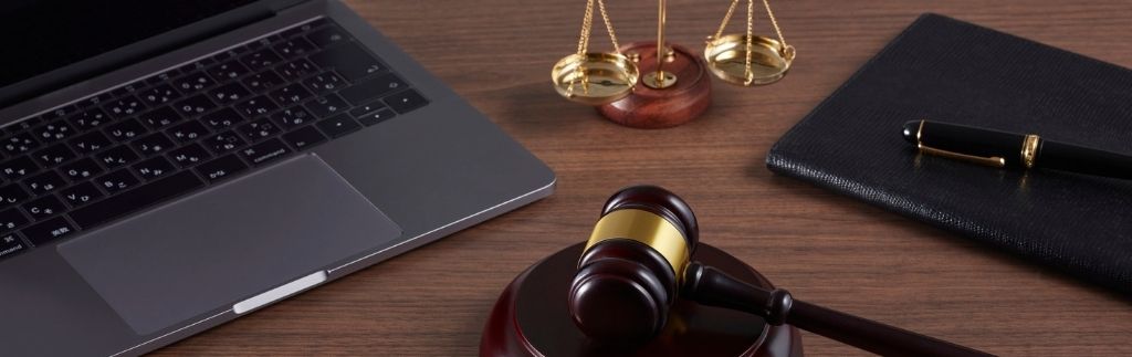 Motorcycle accident Thailand legal consultation with gavel and law office desk